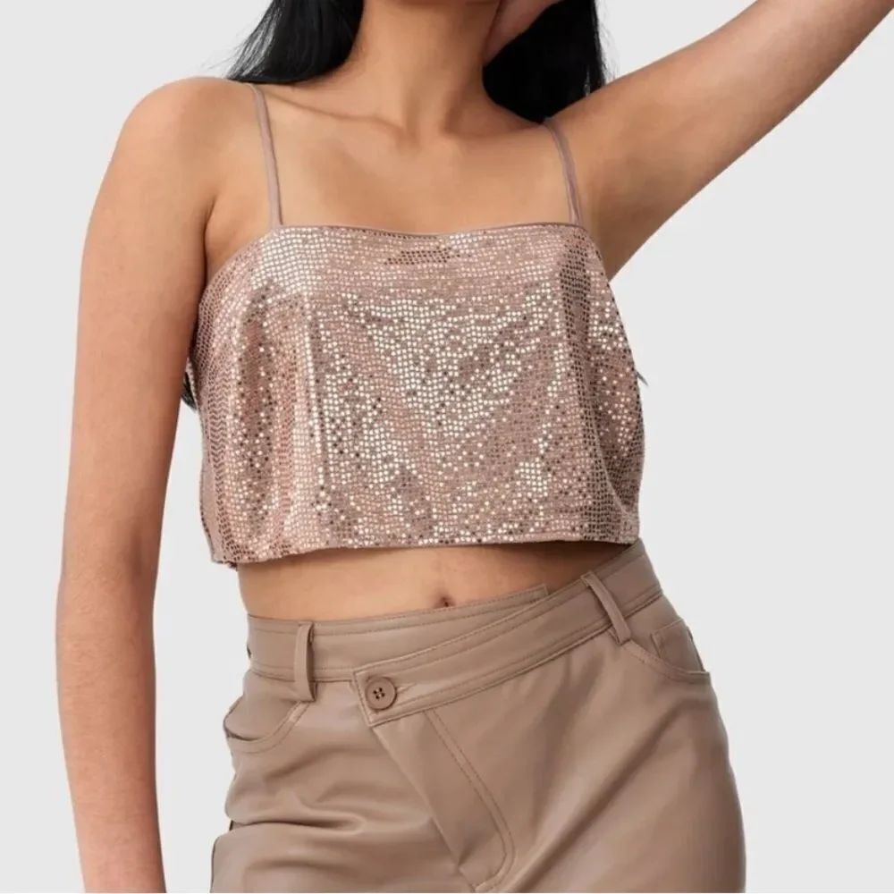 C/Meo Collective After Dark Cropped Sleeveless Top Size US 6